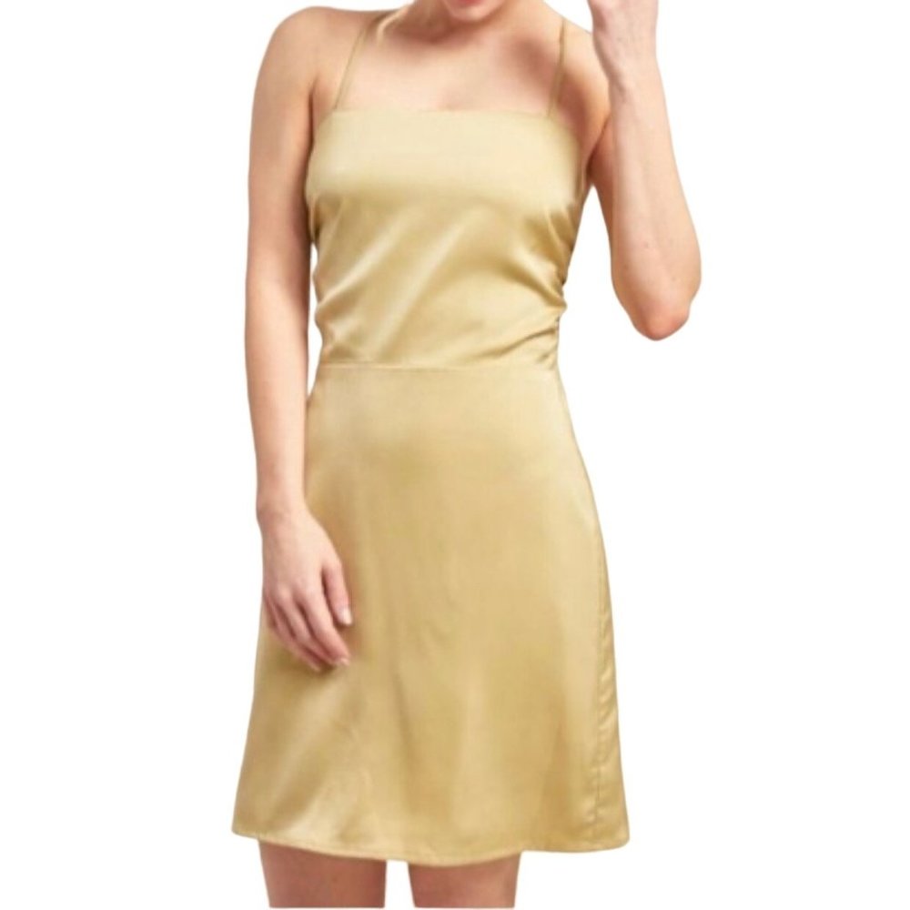 Lena Strappy Back Cocktail Dress in Wasabi Size Small NWT